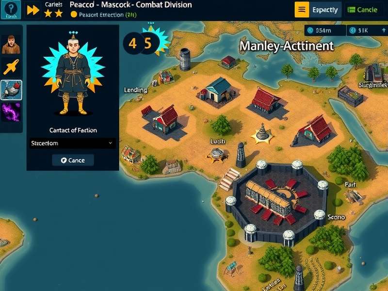 Peacock Combat Division character selection screen