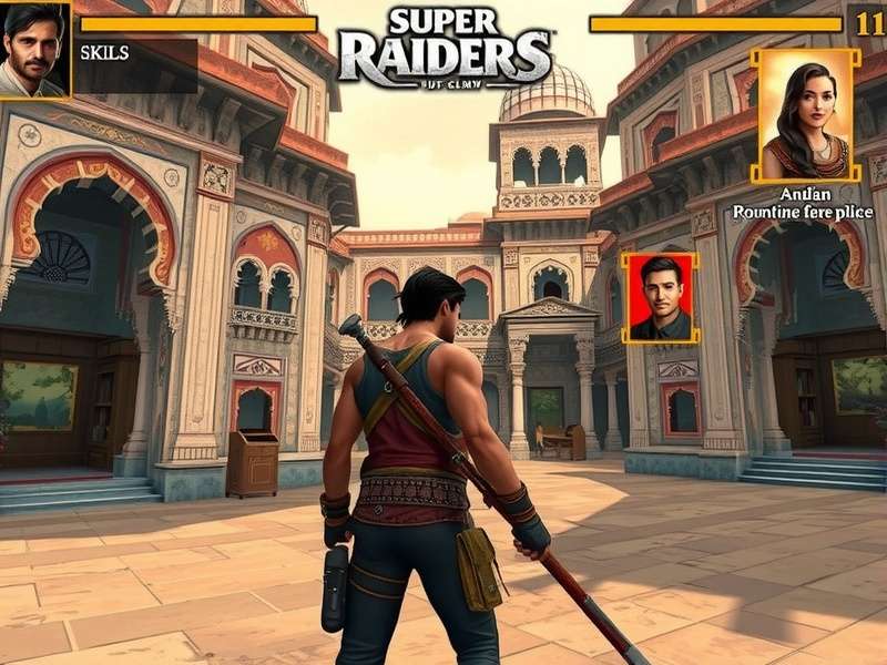 Super Raiders Lucknow character progression interface showing skill trees