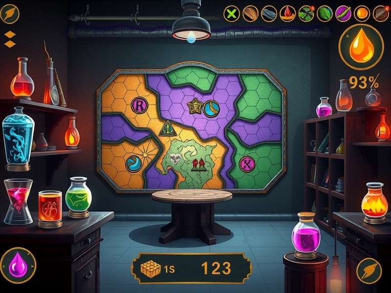 Advanced alchemy interface showing complex ingredient combinations