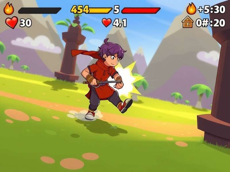 Kachori Kick Crusaders gameplay screenshot showing character using special attack
