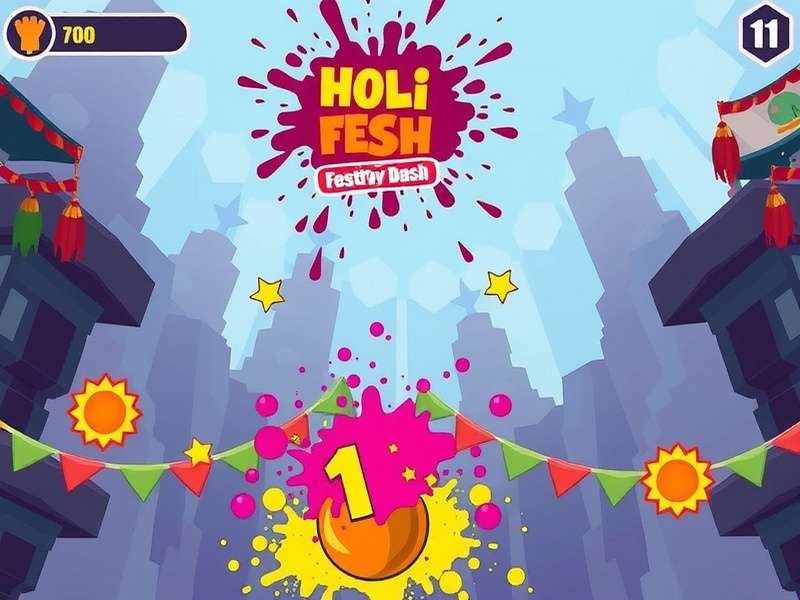 Holi Festivity Dash Game Screenshot