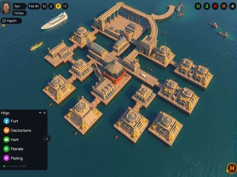 Mangalore Harbor Monarch gameplay screenshot showing harbor management interface
