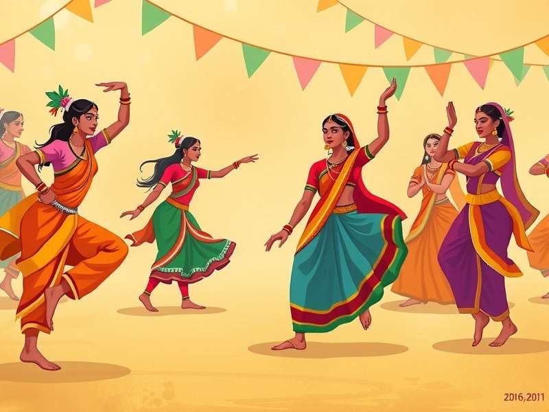 Ancient Indian dance depictions showing early forms of rhythmic footwork