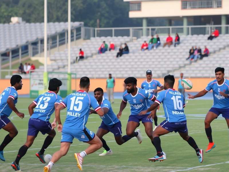Indian Rugby High Flyers in tournament action against international opponents