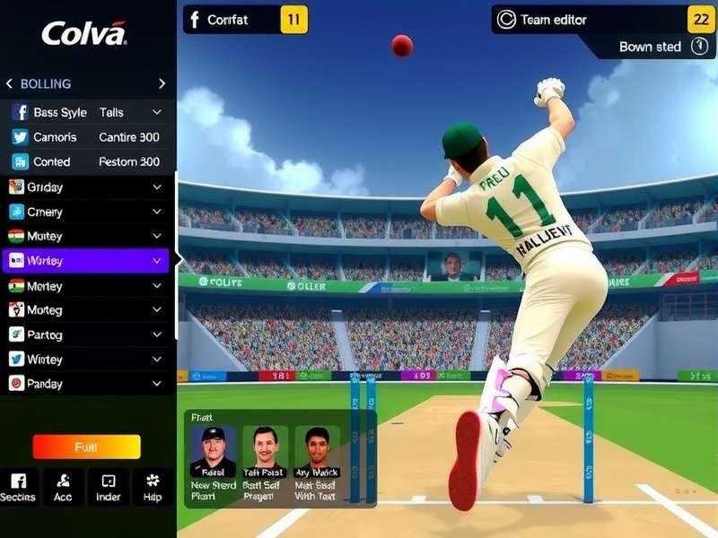 Colva Grand Bash gameplay screenshot showing cricket action