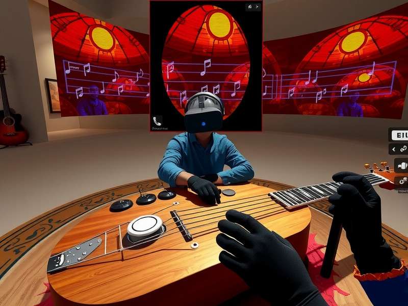 Raga Explorer VR haptic feedback gloves and controller