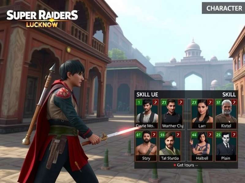 Super Raiders Lucknow gameplay screenshot showing character in historic Lucknow setting