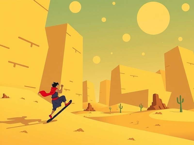 Alto S Endless Sands gameplay screenshot showing desert landscape