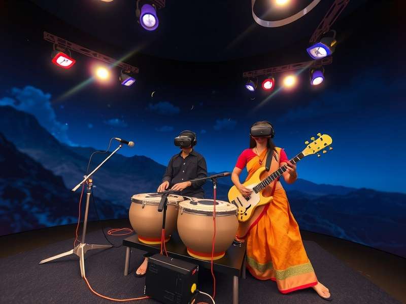 Raga Explorer VR collaborative performance mode with multiple virtual musicians