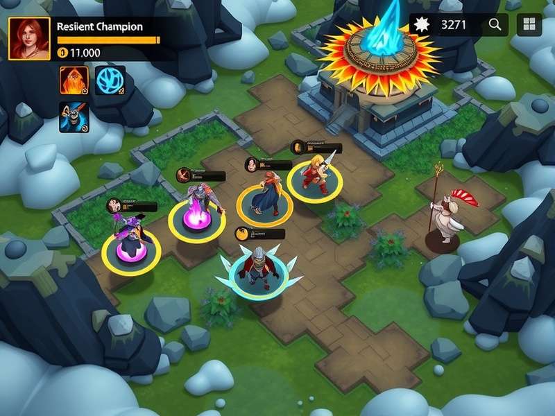 Fennel Resilient Champion battle arena showing team fight in progress