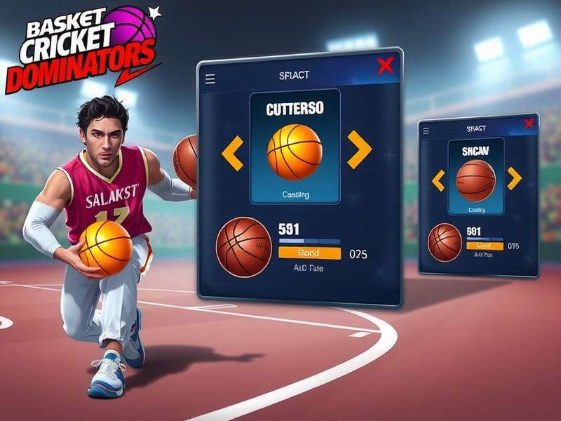 Basket Cricket Dominators character customization and upgrade screen