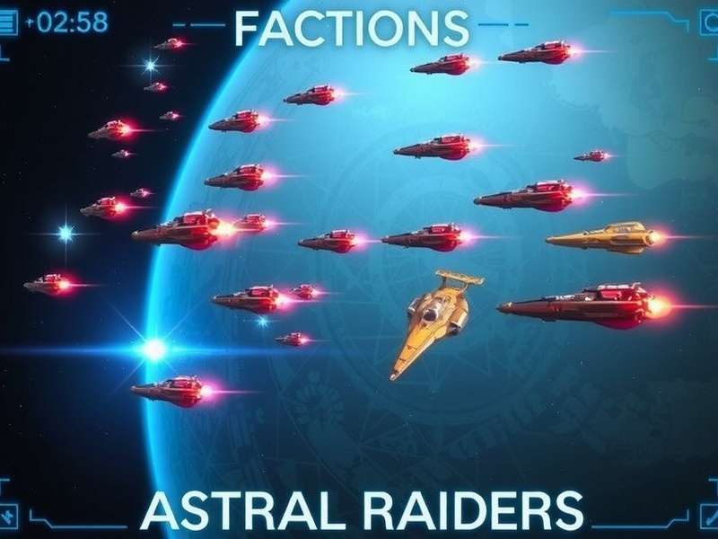 Astral Raiders gameplay showing space fleet management