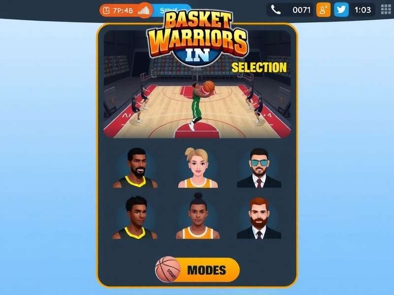 Basket Warriors IN game modes selection screen