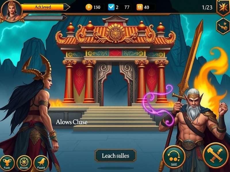 Divine Temple Protector gameplay screenshot showing temple defense