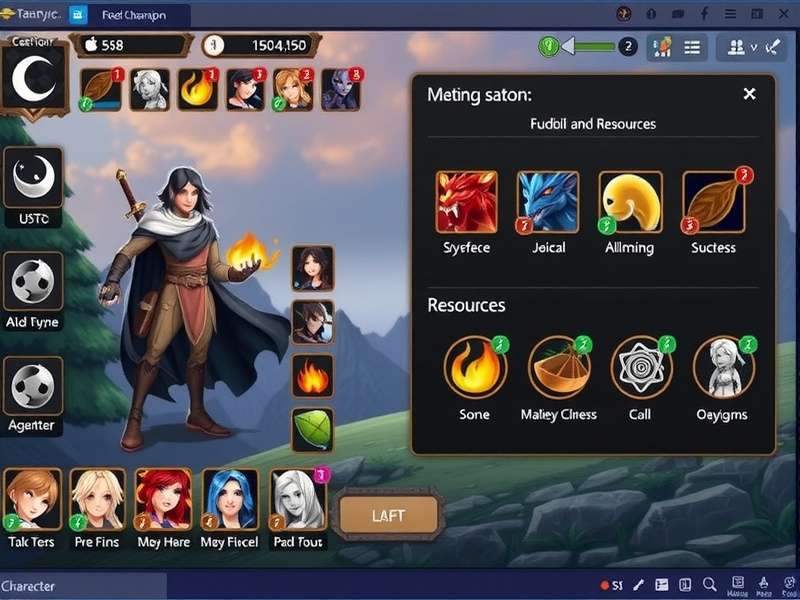 Character selection screen in Fennel Champion S Rise