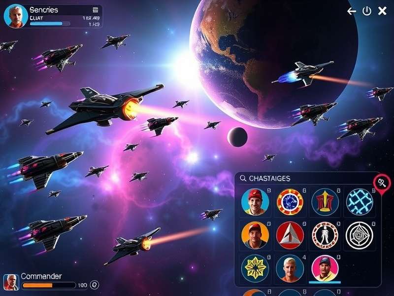 Nebula Nemesis character selection screen showing diverse commander options