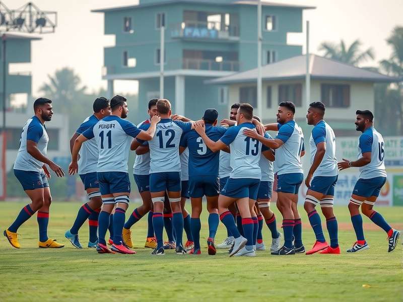 Patna Rugby Rebels players during training session