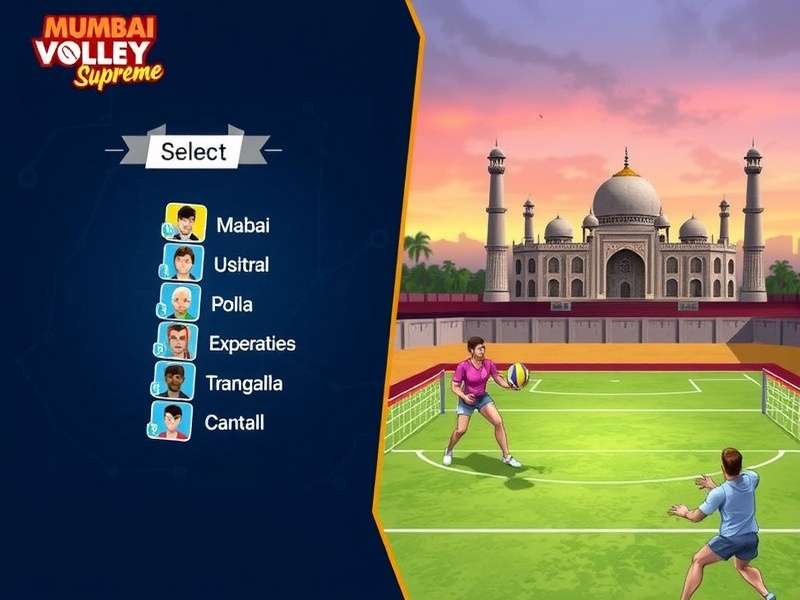 Mumbai Volley Supreme character selection screen