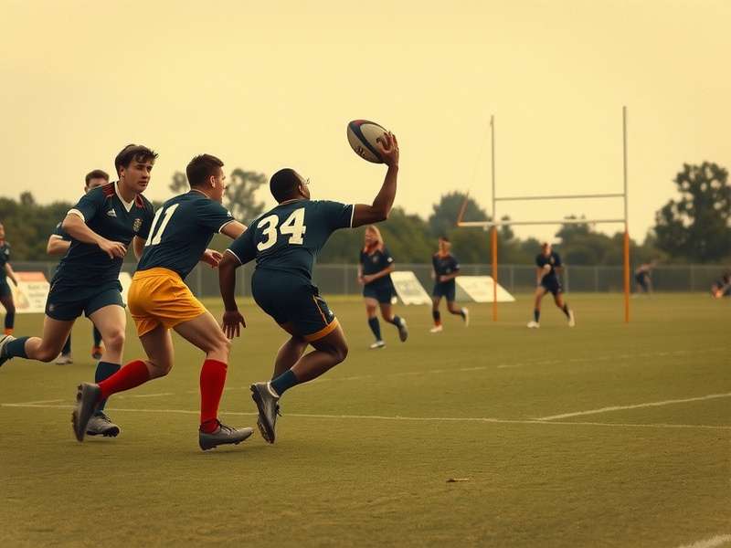 Historical photograph of early Rugby Supreme Sprint match