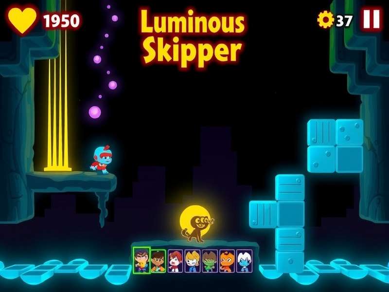 Luminous Skipper level design showing light-based puzzles