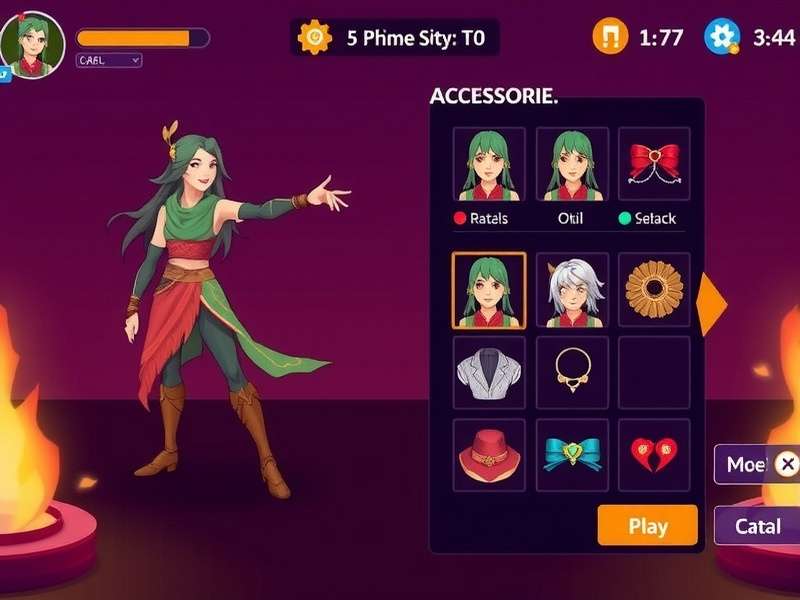 Sari Spin Hero gameplay showing character customization