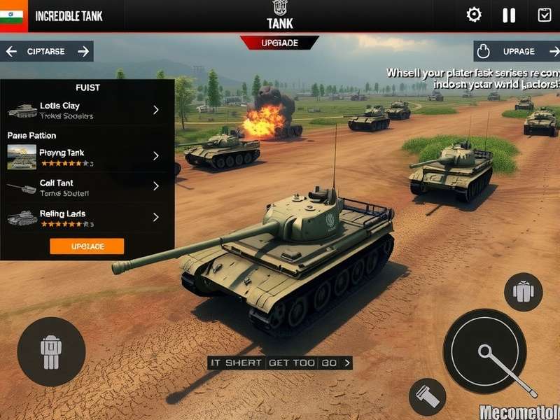 Incredible India Tank gameplay screenshot showing detailed tank models and battlefield environments