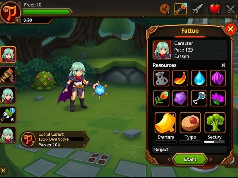 Resource management interface in Fennel Champion S Rise