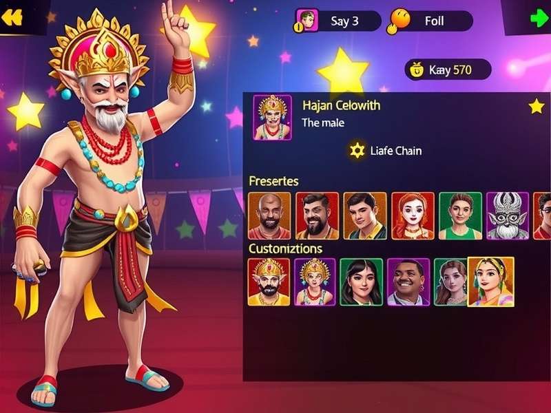 Puja Power Pursuit character customization options