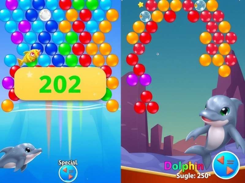 Dolphin Bubble Bliss special events and character customization options