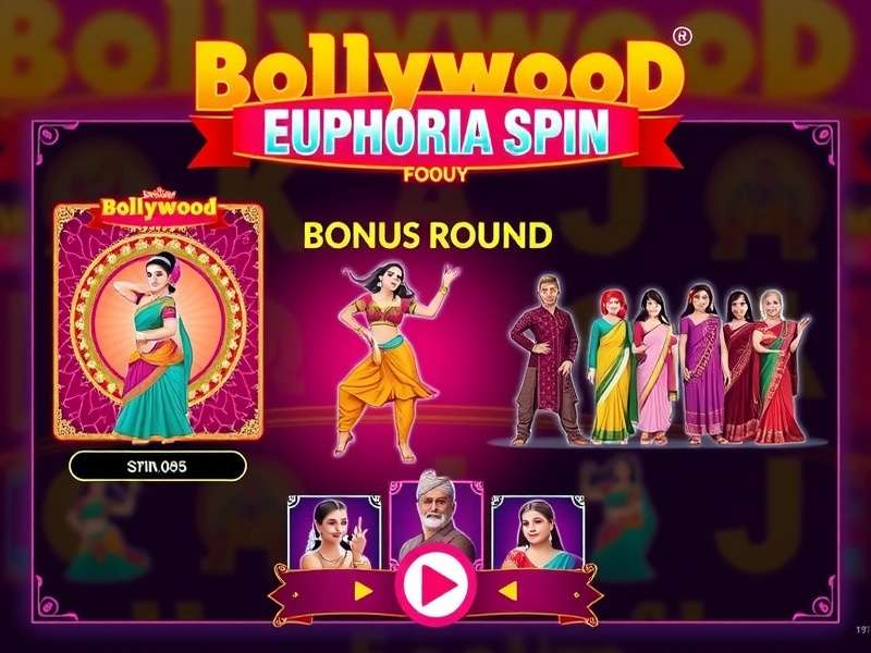 Bollywood Euphoria Spin gameplay interface showing vibrant colors and cultural elements