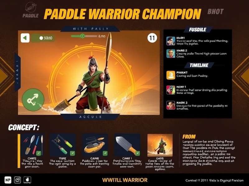 Paddle Warrior Champion gameplay screenshot showing paddle and warrior elements