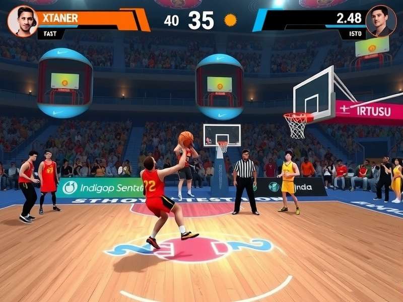 India Hoop Sensation gameplay screenshot showing basketball action