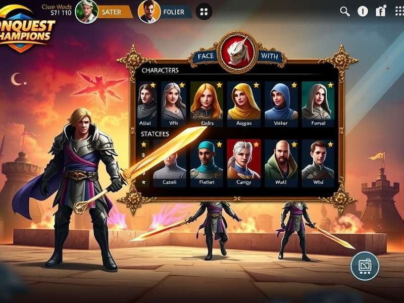 Conquest Champions character customization screen