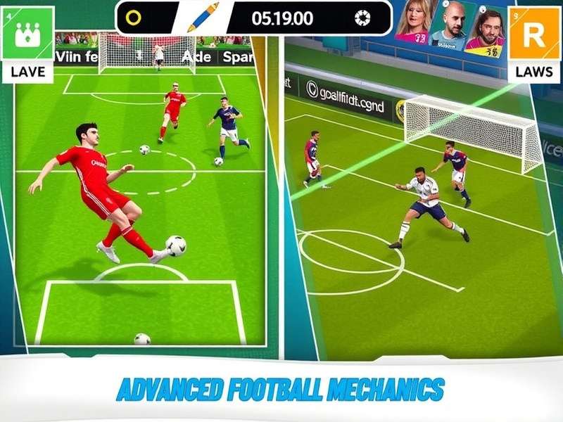 Goal Scoring Legend gameplay screenshot showing advanced football mechanics