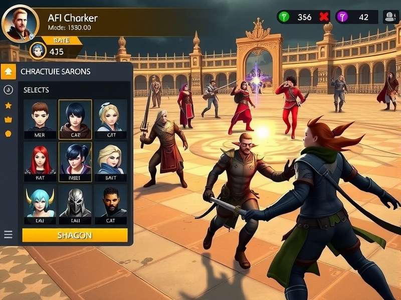 Conquest Champions gameplay screenshot showing character selection