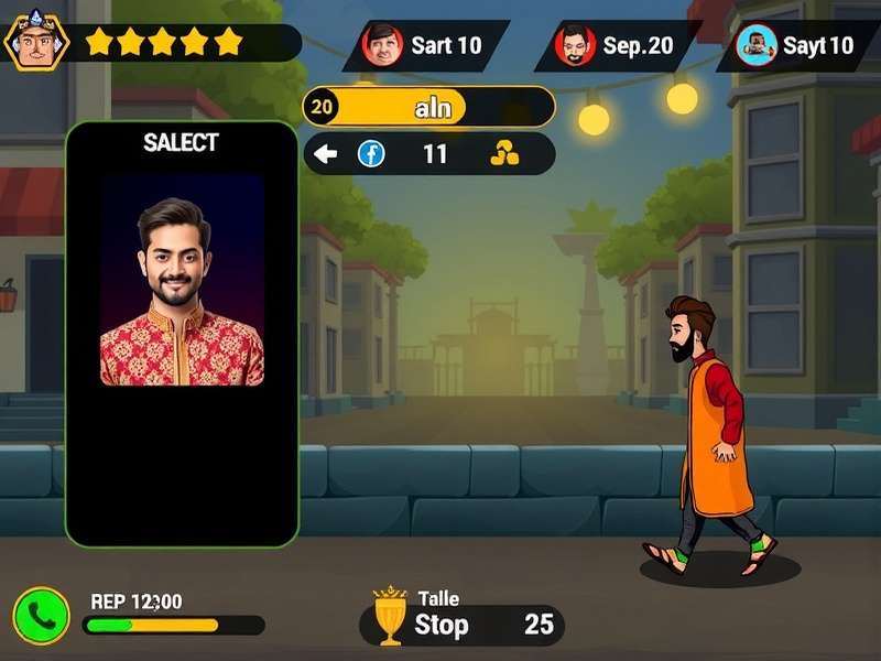 Bollywood Speed Run character selection screen