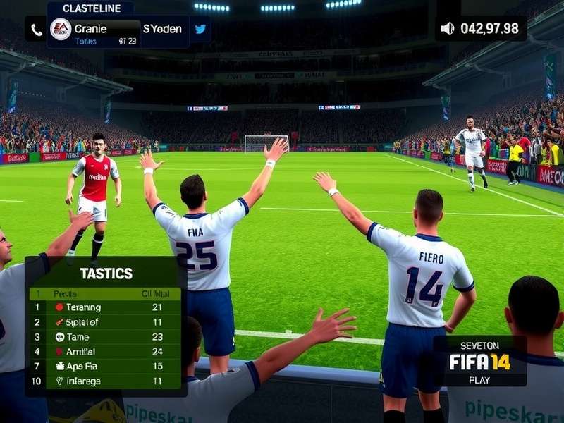 FIFA 14 CL Elite team selection and tactics screen