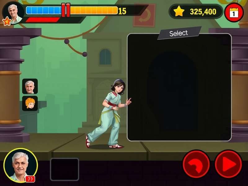 Bollywood Speed Run gameplay screenshot showing character in traditional attire
