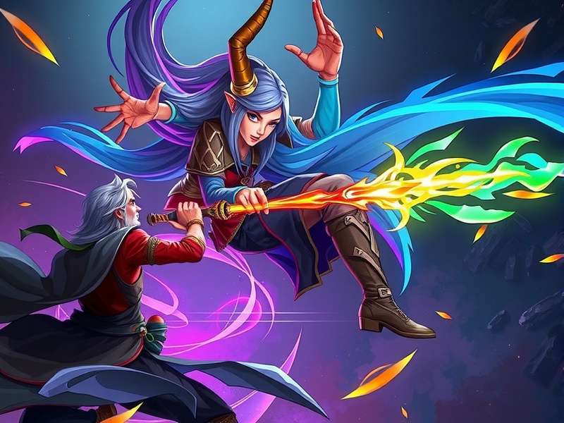 Wave Spellbinders gameplay screenshot showing magical combat