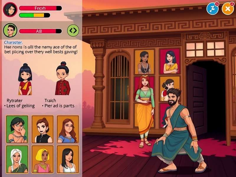 Rhythm Raja Romance story scene showing character interaction and dialogue
