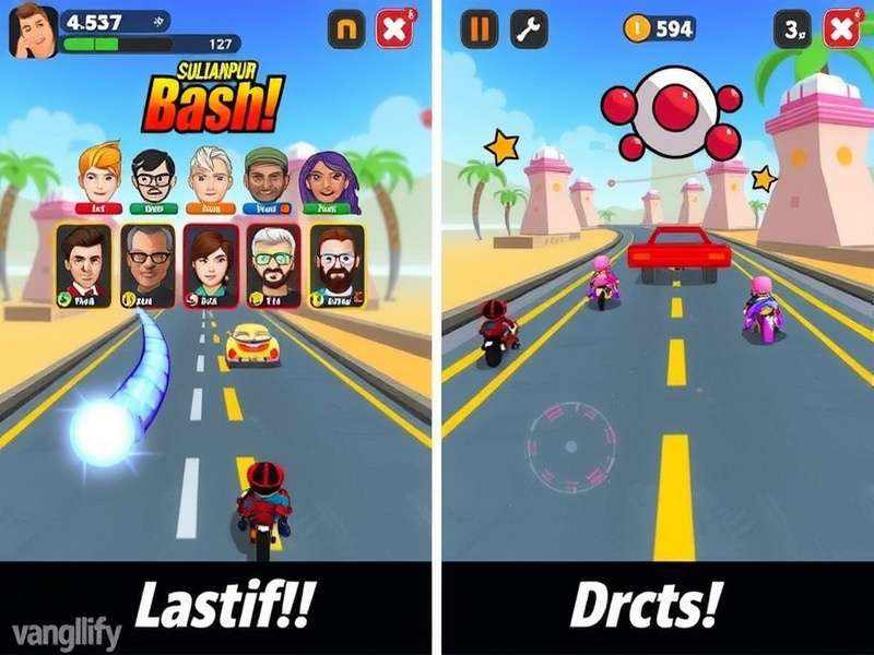 Sultanpur Quick Dash character selection screen showing diverse avatars