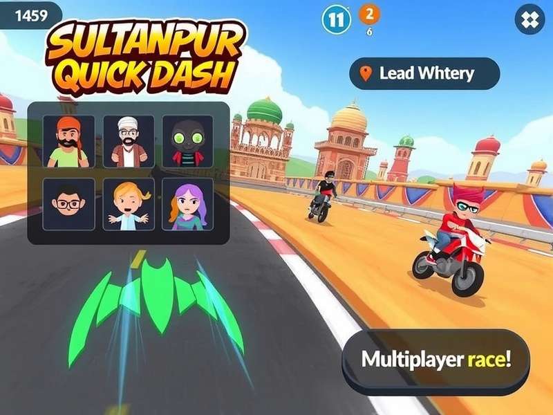 Sultanpur Quick Dash multiplayer race showing competitive action