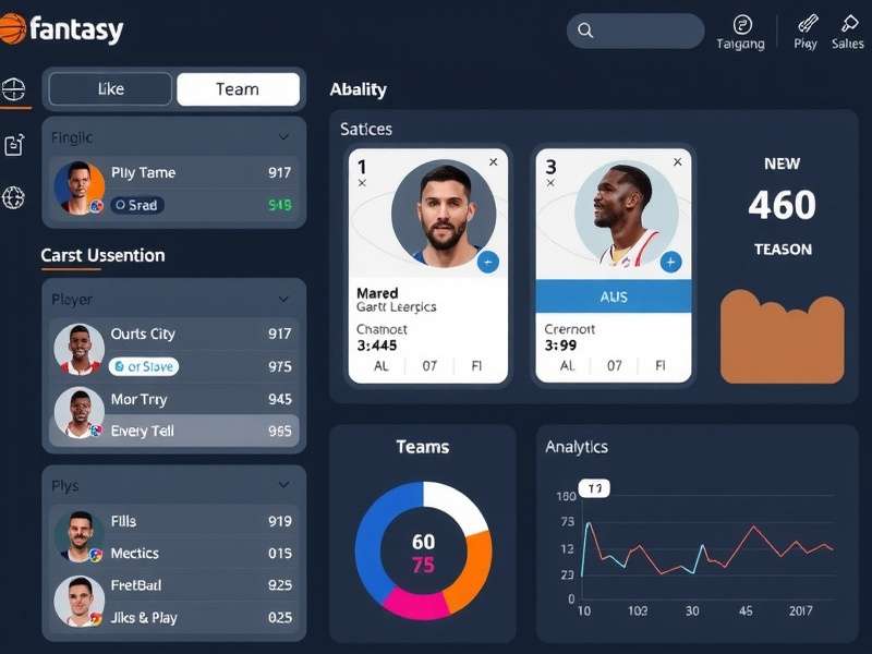 Basketball Fantasy analytics dashboard with player performance metrics
