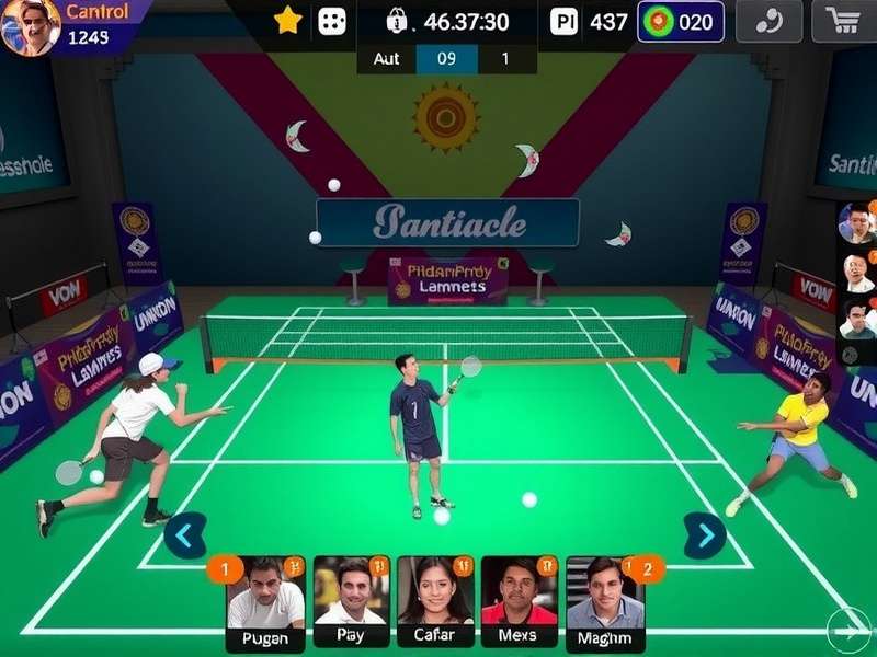 Badminton Pride India gameplay screenshot showing intense match action