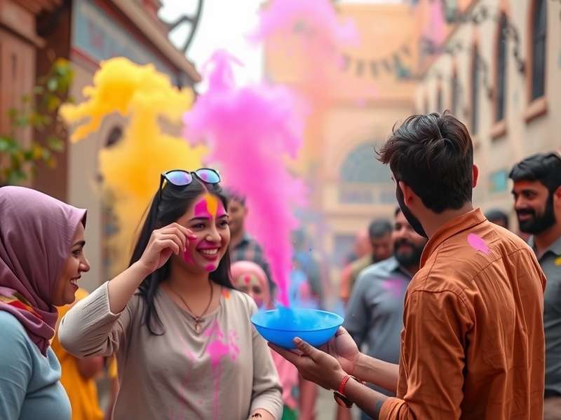 Holi Dazzle Discovery gameplay with colorful powders