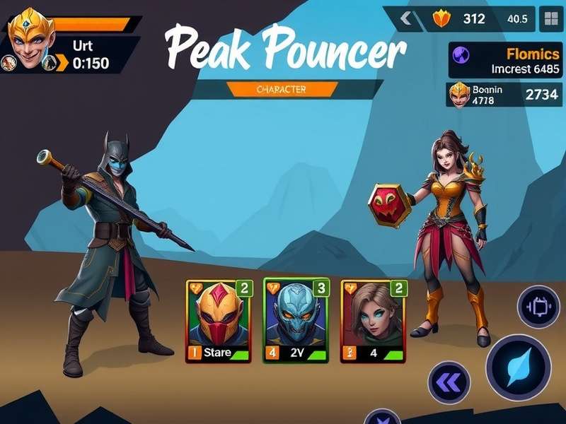 Peak Pouncer Victory gameplay screenshot showing character action and interface