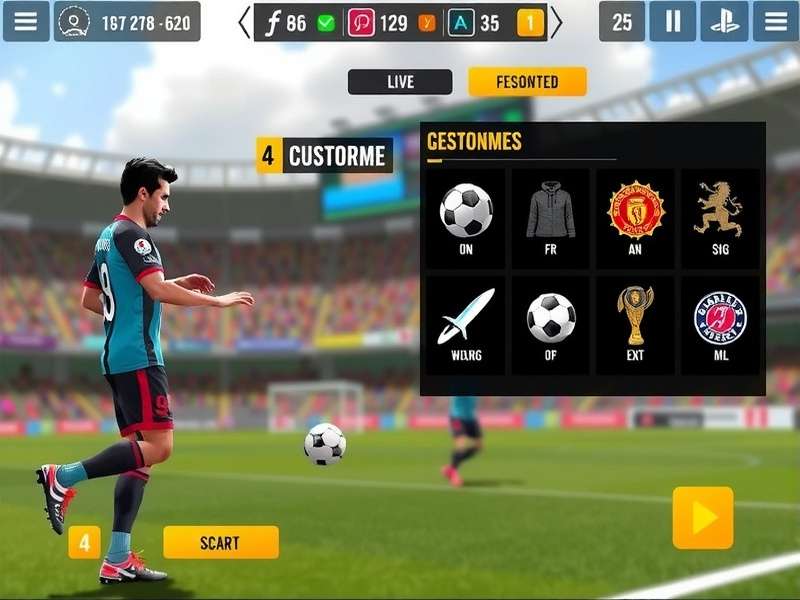 Player customization options in Goa Midfield Champion