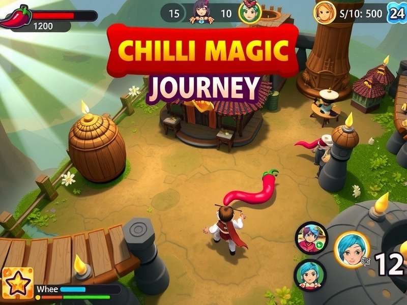 Chili Magic Journey gameplay screenshot showing magical landscapes