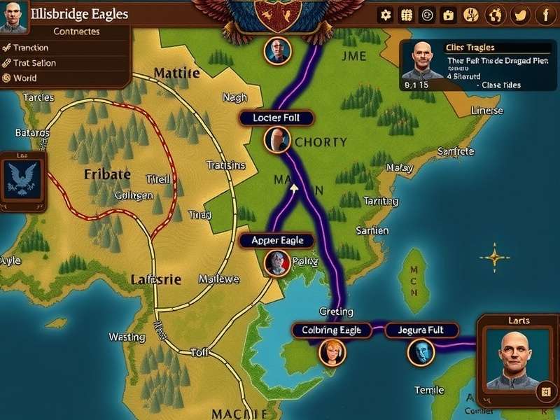 Ellisbridge Eagles gameplay screenshot showing strategic elements