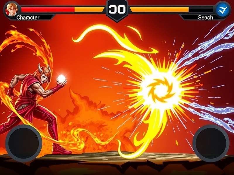 Combat scene from Fierce Flame Fire Fury showing fire abilities